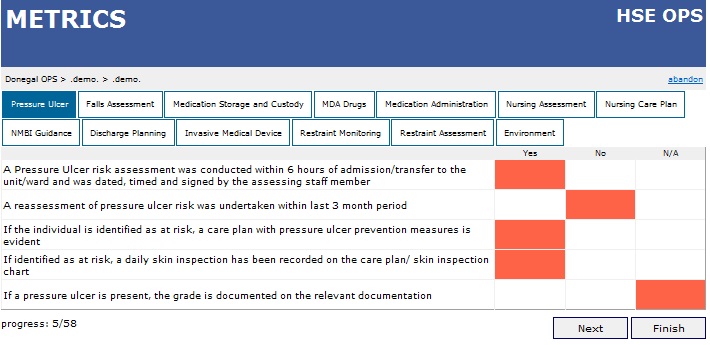 Sample Collect Screen