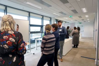 Group of staff at the event in a working group