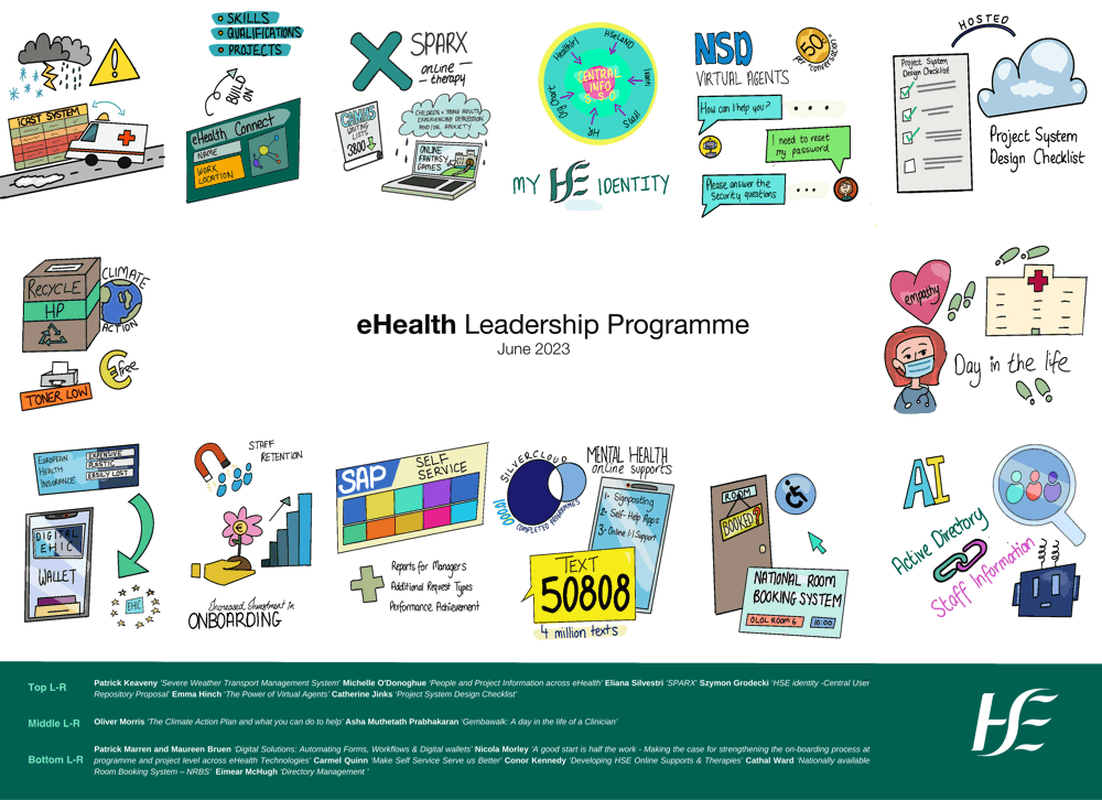 Visual Interpretation drawing of the projects from the Leadership Programme