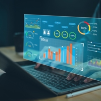 Data Analytics Impression, Analysis Tool Showing Graphs And Numbers